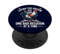 Vivere il sogno Una brutta decisione alla volta Procione divertente PopSockets PopGrip Adesivo