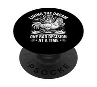 Vivere il sogno Una brutta decisione alla volta Procione divertente PopSockets PopGrip Adesivo