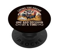 Vivere il sogno Una brutta decisione alla volta Procione divertente PopSockets PopGrip Adesivo