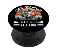 Vivere il sogno Una brutta decisione alla volta Procione divertente PopSockets PopGrip Adesivo