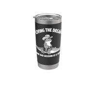 Vivere il sogno, una cattiva decisione alla volta - Funny Frog Gator Bicchiere termico in acciaio inox doppia parete
