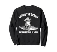 Vivere Il Sogno, Una Cattiva decisione alla Volta - Funny Frog Gator Felpa
