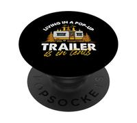 Vivere In Un Pop-Up Trailer È In Tende Casa Mobile Camper PopSockets PopGrip Adesivo