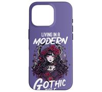 Vivere in un racconto gotico moderno citazione Gothic Anime Girl Custodia per iPhone 16 Pro