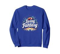 Vivere in Un Sogno di Fan del Calcio Fantasy Felpa, Unisex per Adulti, Blu Reale, S