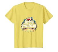 Vivere in Un Sogno di Fan del Calcio Fantasy Maglietta, Bambini, Limone, 2 Anni