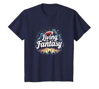 Vivere in Un Sogno di Fan del Calcio Fantasy Maglietta, Bambini, Navy, 6 Anni