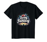 Vivere in Un Sogno di Fan del Calcio Fantasy Maglietta, Bambini, Nero, 10 Anni