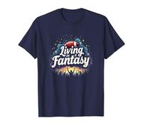 Vivere in Un Sogno di Fan del Calcio Fantasy Maglietta, Uomo, Navy, L
