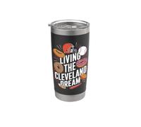 Vivere la città di Cleveland Dream Local Vibes Bicchiere termico in acciaio inox doppia parete