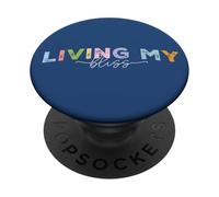 Vivere la mia felicità e luminosa lettere ispiratrice PopSockets PopGrip Adesivo