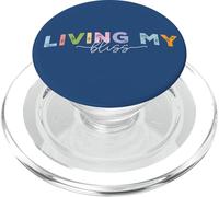Vivere la mia felicità e luminosa lettere ispiratrice PopSockets PopGrip per MagSafe
