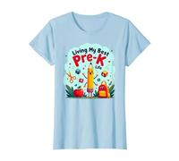 Vivere la mia Migliore Vita Pre-K: Inizia la gioiosa Avventura Scolastica Maglietta, Donna, Celeste, S