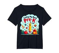 Vivere la mia Migliore Vita Pre-K: Inizia la gioiosa Avventura Scolastica Maglietta, Donna Plus-Size, Nero, 1X