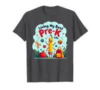 Vivere la mia Migliore Vita Pre-K: Inizia la gioiosa Avventura Scolastica Maglietta, Uomo, Grigio Scuro, 4XL