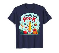 Vivere la mia Migliore Vita Pre-K: Inizia la gioiosa Avventura Scolastica Maglietta, Uomo, Navy, M