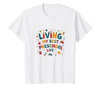 Vivere la mia Migliore Vita prescolare Maglietta, Bambini, Bianco, 12 Anni