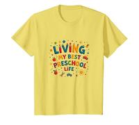 Vivere la mia Migliore Vita prescolare Maglietta, Bambini, Limone, 4 Anni