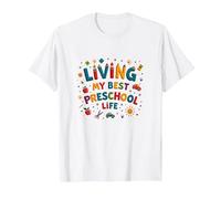Vivere la mia Migliore Vita prescolare Maglietta, Uomo, Bianco, M