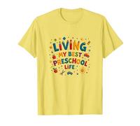 Vivere la mia Migliore Vita prescolare Maglietta, Uomo, Limone, 3XL