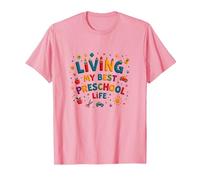 Vivere la mia Migliore Vita prescolare Maglietta, Uomo, Rosa, M