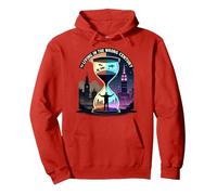 Vivere la Storia nell'arte del Viaggio nel Tempo del secolo Sbagliato Felpa con Cappuccio, Unisex per Adulti, Rosso, L