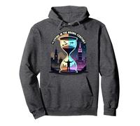 Vivere la Storia nell'arte del Viaggio nel Tempo del secolo Sbagliato Felpa con Cappuccio, Unisex per Adulti, Grigio Scuro, L