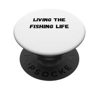 Vivere la vita di pesca PopSockets PopGrip Adesivo