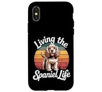 Vivere la vita di Spaniel - Cartone animato Cocker Vintage Custodia per iPhone X/XS