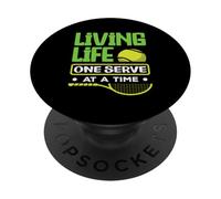 Vivere la vita un giocatore di tennis serve alla volta PopSockets PopGrip Adesivo