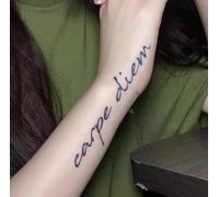 Vivere nel momento bellissimo tatuaggio adesivo uomo impermeabile resistente a strofinare duratura non riflettente