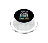 Vivere per fede nata per adorare dal 1983 Anno cristiano PopSockets PopGrip per MagSafe