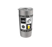 Vivere per il weekend Bicchiere termico in acciaio inox doppia parete