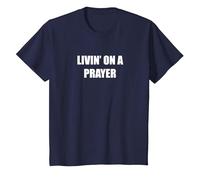 Vivere su Una Preghiera Maglietta, Bambini, Navy, 10 Anni