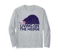 Vivere sul Hedge Lazy Hedgehog Meme Divertente Non Oggi Maglia a Manica