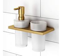 Viverso x add dispenser per sapone e porta spazzolini con supporto a parete, VU9400XX+VU9500BG+VU5000XX+VA1401BG, x add [Accessori Bagno > Set di accessori da bagno]