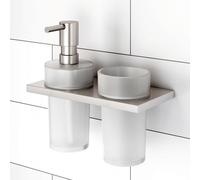 Viverso x add dispenser per sapone e porta spazzolini con supporto a parete, VU9400XX+VU9500BN+VU5000XX+VA1401BN, x add [Accessori Bagno > Set di accessori da bagno]
