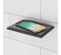 Viverso x add mensola La: 139 A: 37 P: 97 mm, VA2400MB, x add nero opaco/grigio [Accessori Bagno > Mensole]