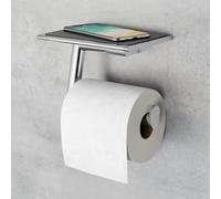 Viverso x add porta rotolo con ripiano, aperto mobile, VE2100CR+VU2400CR, x elo cromo [Accessori Bagno > Porta Rotolo]