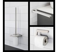 Viverso x add set accessori bagno 3 in 1, VA3000BN+VA2100BN+VA4300BN, x add nichel spazzolato [Accessori Bagno > Set di accessori da bagno]