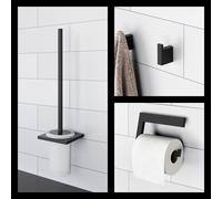 Viverso x add set accessori bagno 3 in 1, VA3000MB+VA2100MB+VA4000MB, x add nero opaco [Accessori Bagno > Set di accessori da bagno]