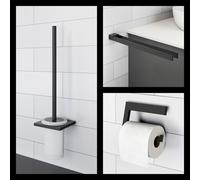 Viverso x add set accessori bagno 3 in 1, VA3000MB+VA2100MB+VA4300MB, x add nero opaco [Accessori Bagno > Set di accessori da bagno]