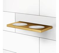 Viverso x add supporto a parete per dispenser per sapone, portasaponetta, bicchiere, mensola in silicone, VA1401BG, x add oro spazzolato [Accessori Bagno > Accessori per Accessori Bagno]