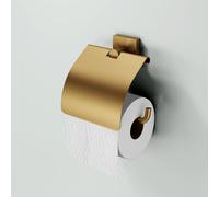 Viverso x cube porta rotolo, aperto, con coperchio, VC2000BG, x cube oro spazzolato [Accessori Bagno > Porta Rotolo]