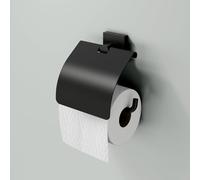 Viverso x cube porta rotolo, aperto, con coperchio, VC2000MB, x cube nero opaco [Accessori Bagno > Porta Rotolo]