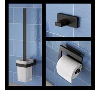 Viverso x evolution set accessori bagno 3 in 1, VS3000MB+VS2100MB+VS4000MB, x evolution nero opaco [Accessori Bagno > Set di accessori da bagno]