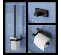 Viverso x evolution set accessori bagno 3 in 1, VS3000MB+VS2200MB+VS4000MB, x evolution nero opaco [Accessori Bagno > Set di accessori da bagno]