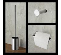 Viverso x match set accessori bagno 3 in 1, VU3012CR+VE2200CR+VU4000CR, x match; x elo cromo [Accessori Bagno > Set di accessori da bagno]