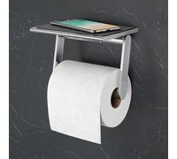 Viverso x one porta rotolo con ripiano, chiuso mobile, VL2100CR+VU2400CR, x one cromo [Accessori Bagno > Porta Rotolo]