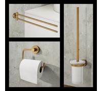 Viverso x sense set accessori bagno 3 in 1, VR3000BG+VR2100BG+VR4400BG, x sense oro spazzolato [Accessori Bagno > Set di accessori da bagno]